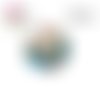 X2 cabochons femme et sa couronne de fleur 16mm