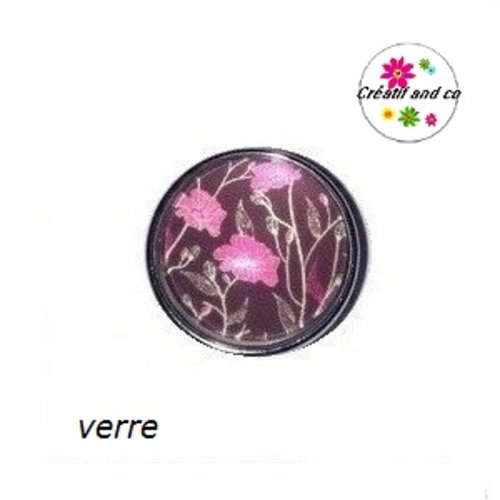 Bouton pression fleuri