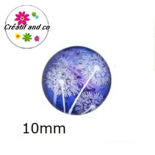 X2 cabochons pissenlit 10mm