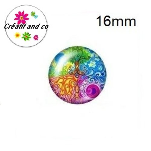 X2 cabochons arbre de vie 16mm