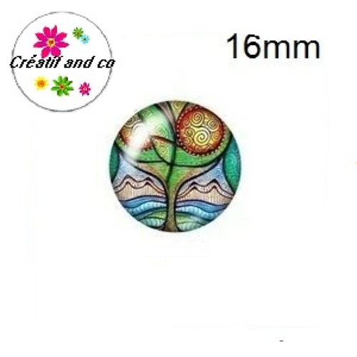 X2 cabochons arbre de vie 16mm