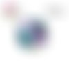 X2 cabochons fleuris 16mm