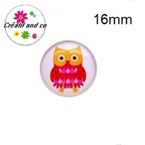 X2 cabochons hibou 16mm