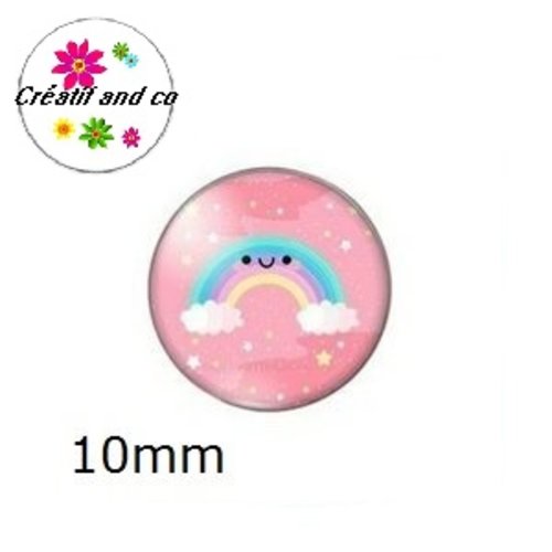 X2 cabochons nuage 10mm