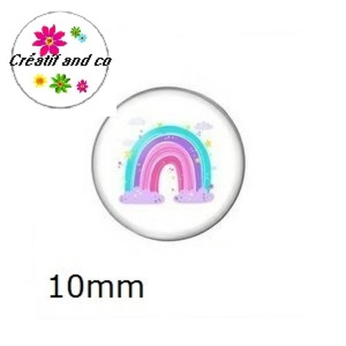 X2 cabochons nuage 10mm