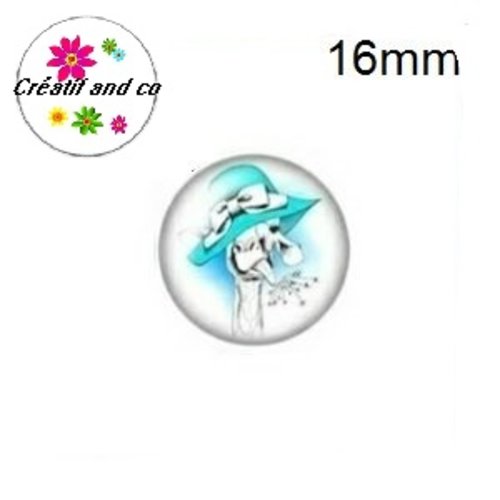 X2 cabochons girafe humoristique 16mm