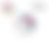 X2 cabochons fleuris 16mm