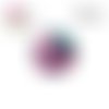 X2 cabochons fleuris 16mm