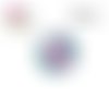 X2 cabochons fleuris 16mm