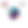 X2 cabochons fleuris 16mm