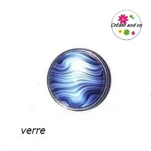 Bouton pression ton bleu gris