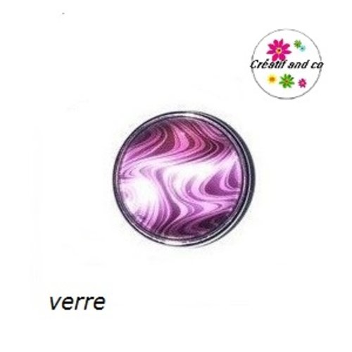 Bouton pression ton mauve