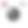 X2 cabochons noirs et blancs 16mm