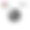 X2 cabochons noirs et blancs 16mm
