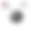 X2 cabochons noirs et blancs 16mm