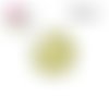 X2 cabochons vert et blanc 16mm