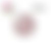 X2 cabochons parme fond blanc 16mm