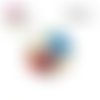 X2 cabochons fleuris 16mm