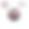X2 cabochons fleuris 16mm
