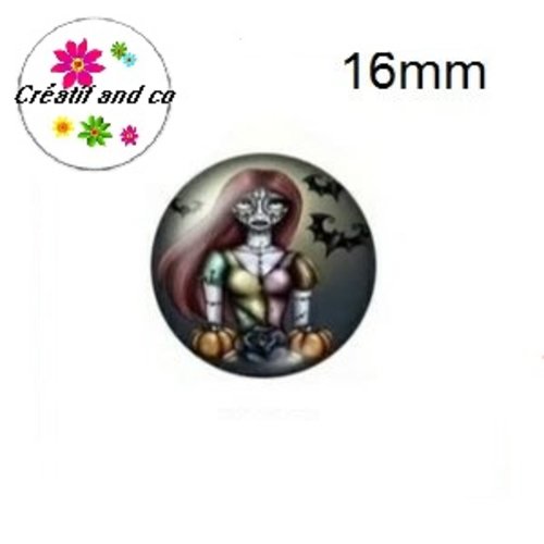 X2 cabochons femme skully 16mm