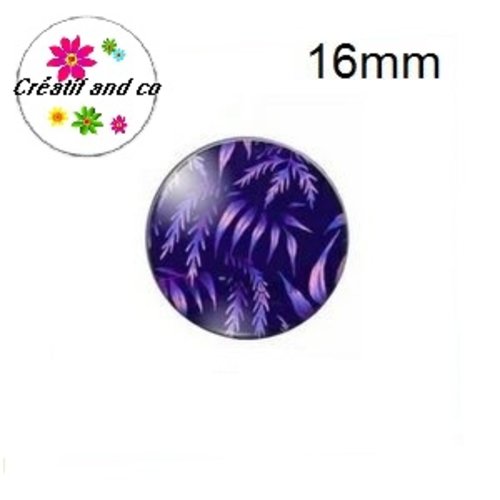 X2 cabochons feuille 16mm