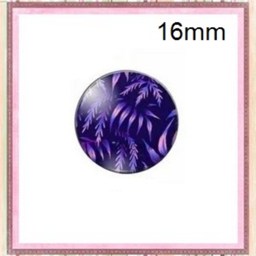X2 cabochons feuille 16mm