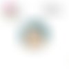 X2 cabochons chat 16mm