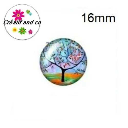 X2 cabochons arbre de vie 16mm