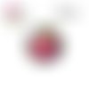 X2 cabochons fleuris 16mm
