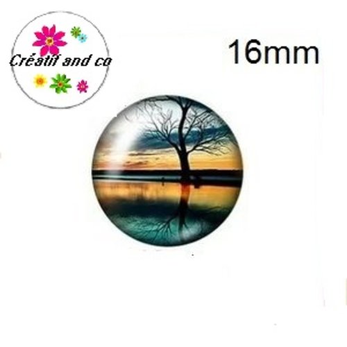X2 cabochons arbre de vie 16mm