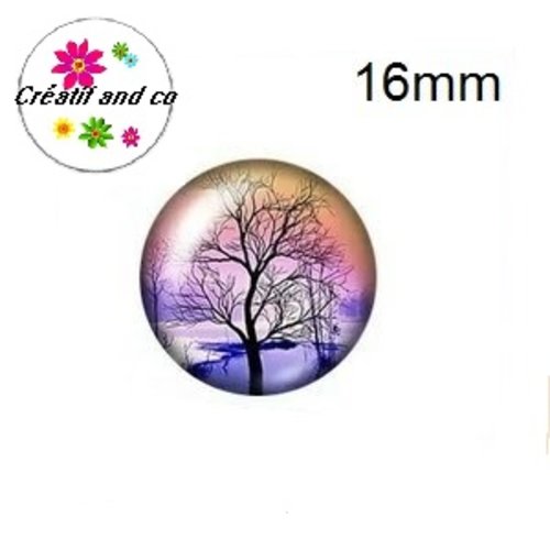 X2 cabochons arbre de vie 16mm