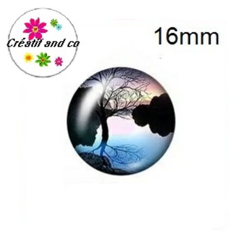 X2 cabochons arbre de vie 16mm