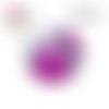 X2 cabochons fleurs violines 16mm