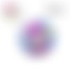 X2 cabochons fleuris 16mm