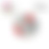 X2 cabochons fleuris 16mm