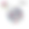 X2 cabochons fleuris 16mm