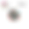 X2 cabochons fleuris 16mm