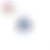 Cabochon goutte fleurs bleues 18x25mm