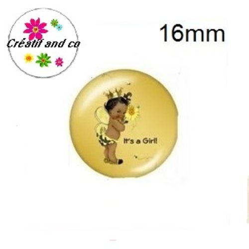 X2 cabochons it's a girl 16mm