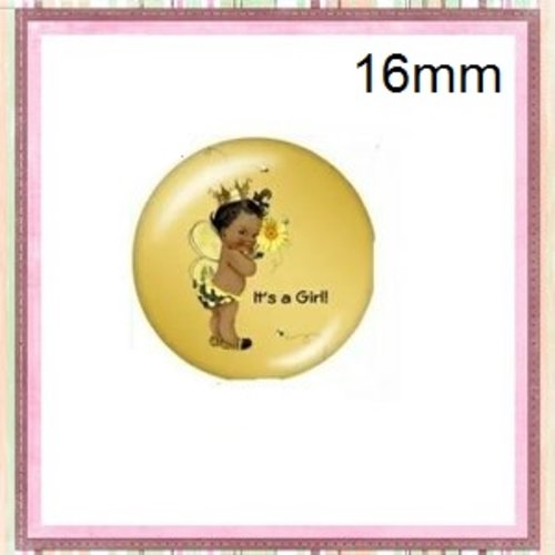 X2 cabochons it's a girl 16mm