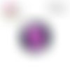 X2 cabochons tête de mort fuchsia 16mm