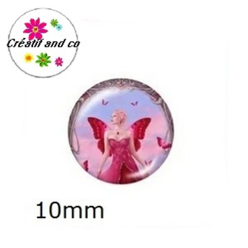 X2 cabochons fée 10mm