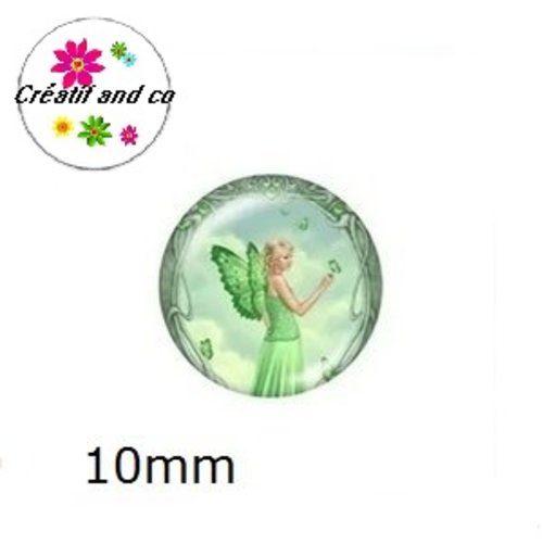 X2 cabochons fée 10mm