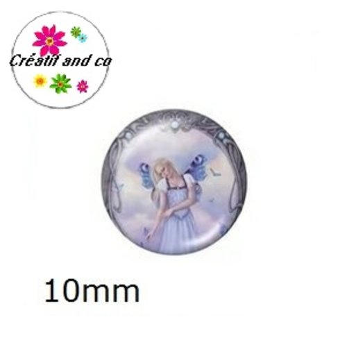 X2 cabochons fée 10mm
