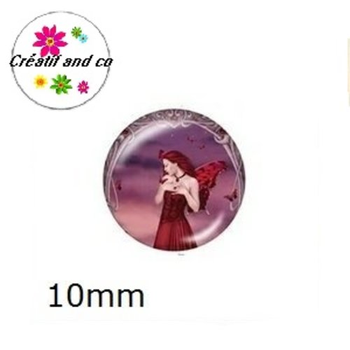 X2 cabochons fée 10mm