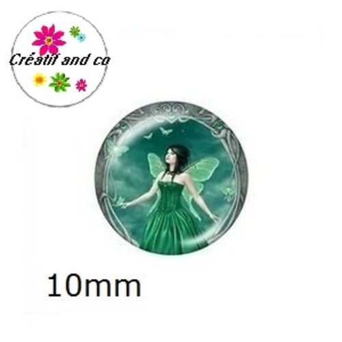 X2 cabochons fée 10mm