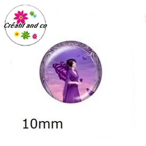 X2 cabochons fée 10mm