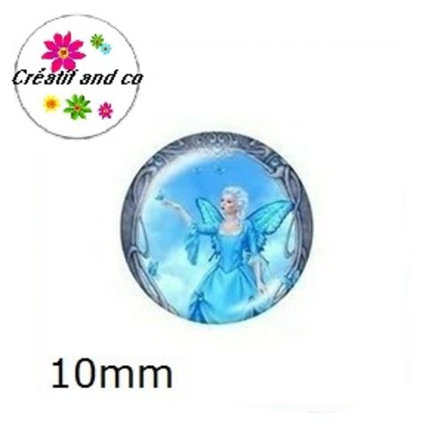 X2 cabochons fée 10mm