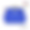 Porte monnaie bleu roi simili cuir pour bouton pression