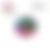 X2 cabochons fleurs et feuilles 16mm